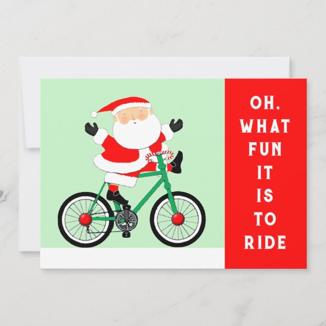 Cykling Cyklist Jul Julkort (Framsida)