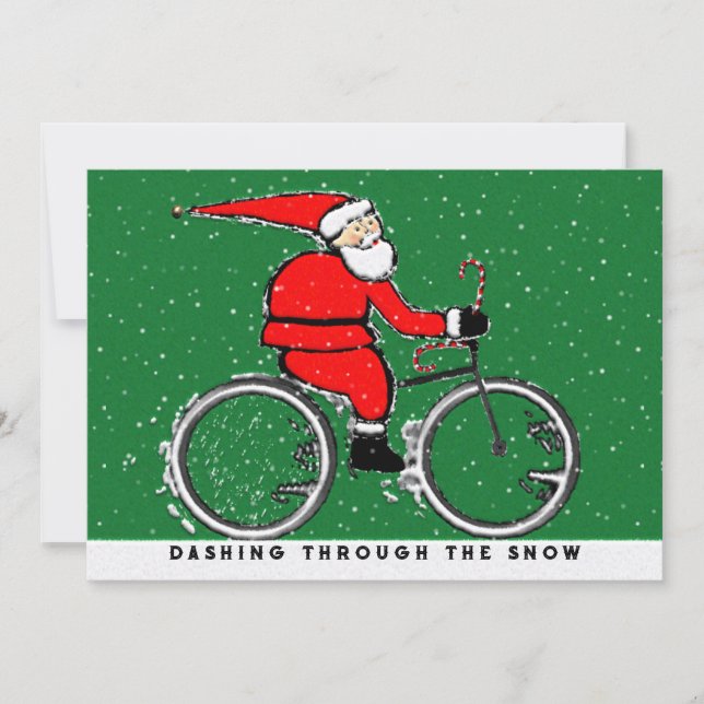 Cykling Cyklist Jul Julkort (Framsida)
