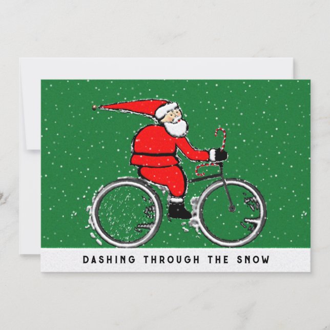 Cykling Cyklist Jul Julkort (Framsida)