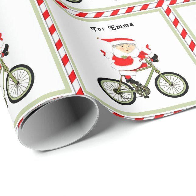 Cykling Cyklist Julpresent Presentpapper (Rullad Hörn)