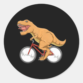 Cykling Dinosaur T-Rex Riding Road Bike MTB Runt Klistermärke