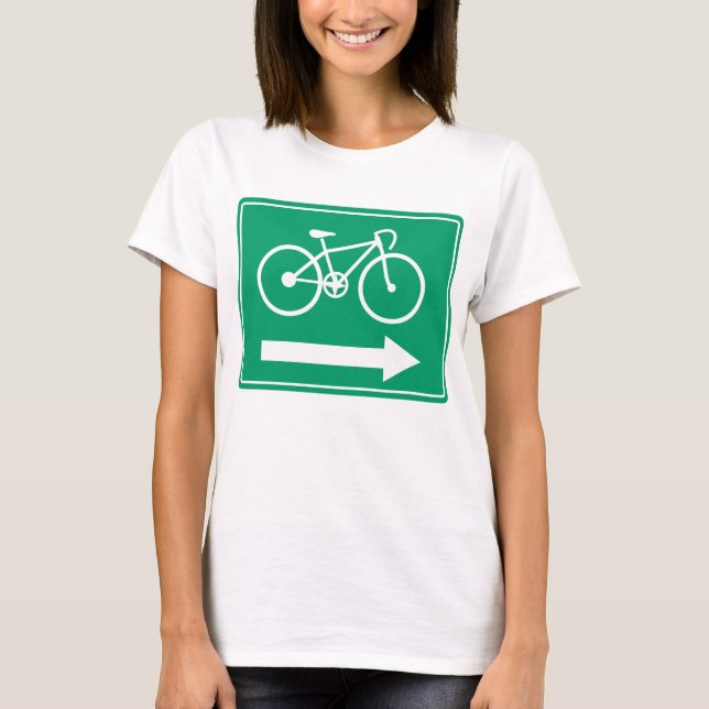 Cykling Directions Pil T-Shirt (Framsida)
