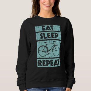 Cykling Eat-viloläge Upprepa för allt cyklande flä T Shirt