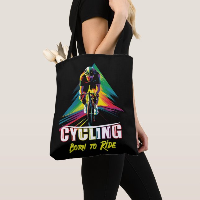 Cykling Född att cykla Tygkasse (Närbild)