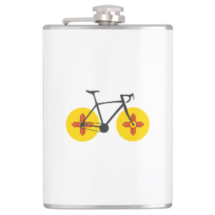 Cykling från new mexico Flagga Fickplunta