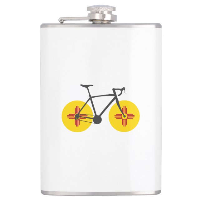 Cykling från new mexico Flagga Fickplunta (Framsidan)