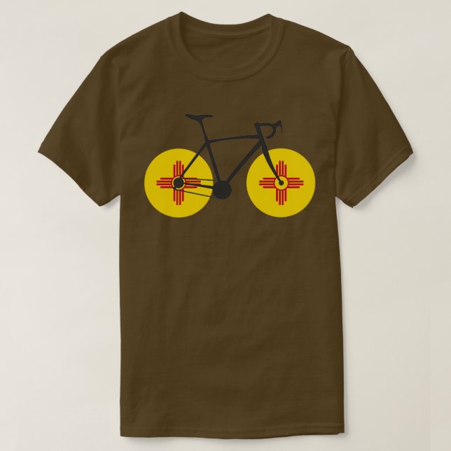 Cykling från new mexico Flagga T Shirt (Design framsida)