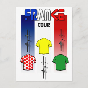 Cykling Frankrike Cyclists-växel Vykort