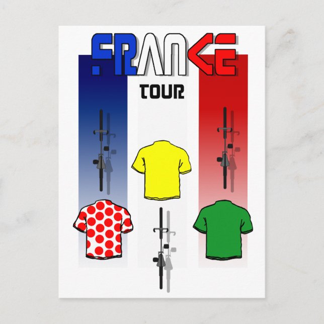 Cykling Frankrike Cyclists-växel Vykort (Framsida)