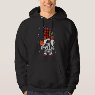 Cykling Gnome Buffalo Rutig Matchande Familj Jul Hoodie