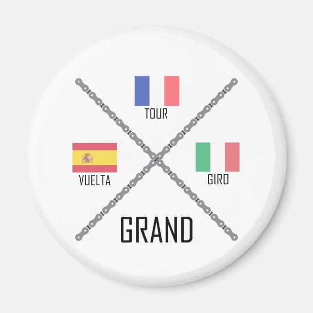 Cykling Grand Tours Magnet (Framsidan)