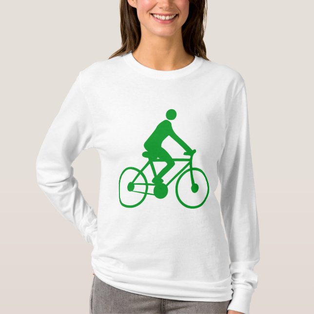 Cykling - Grönt av gräs T-shirt (Framsida)