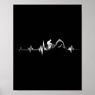 Cykling Heartslag Tävla Bicycle Mountain Bike Poster