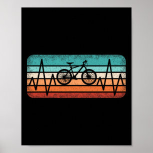 Cykling Hjärtfrekvens Cykel Cyklist Mountainbike R Poster