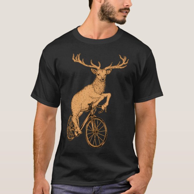 Cykling Hjort T Shirt (Framsida)