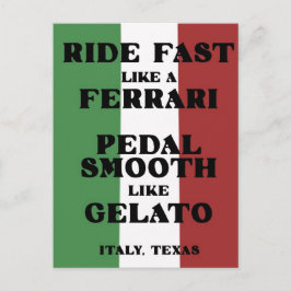 Cykling i Italien (Texas) Vykort