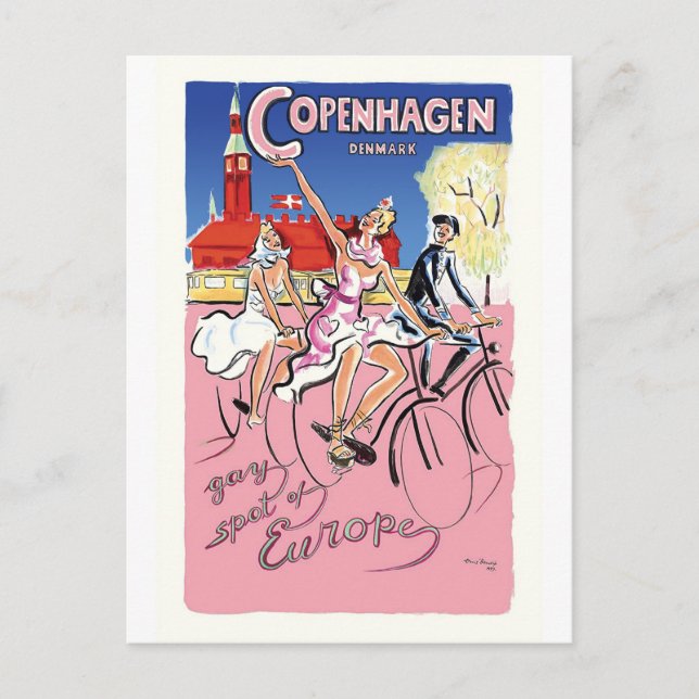 Cykling i Köpenhamn, Danmark Vykort (Framsida)