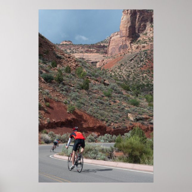 Cykling i nationalmonumentet Colorado Poster (Framsidan)