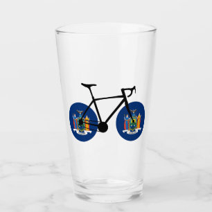 Cykling i New York Statlig flagga Glaskopp