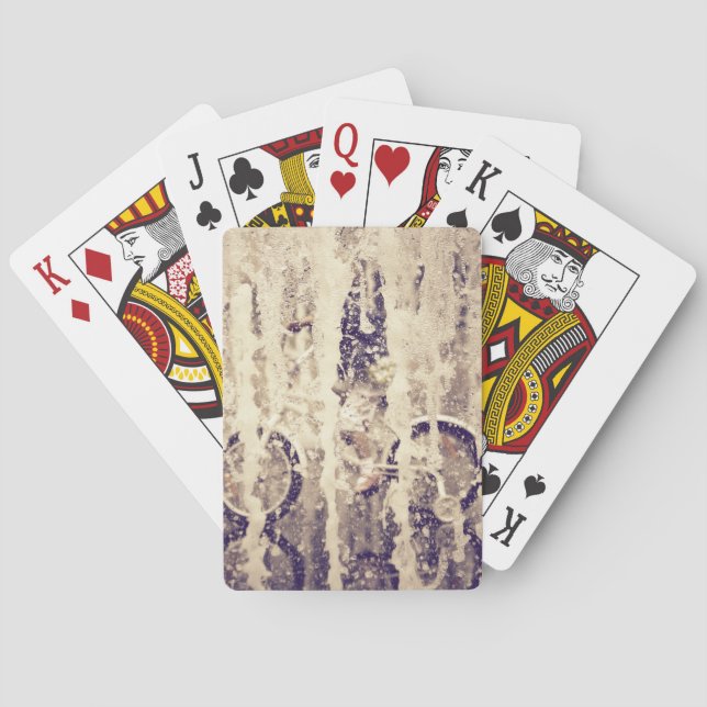 Cykling i regnet casinokort (Baksidan)