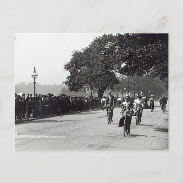 Cykling in Hyde Park, 1910 Vykort (Framsida)