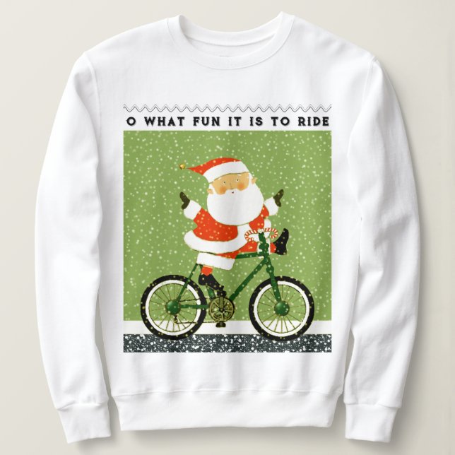 Cykling jul Biking Helgdag Sweatshirt T Shirt (Design framsida)