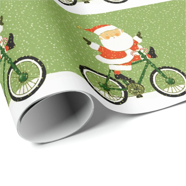 Cykling Jul Cykelpresent Holidaypresent Presentpapper (Rullad Hörn)