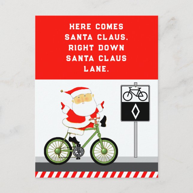 Cykling jul helg vykort (Framsida)