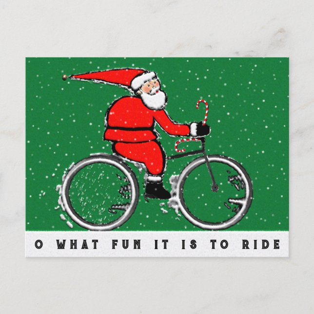 Cykling jul helg vykort (Framsida)