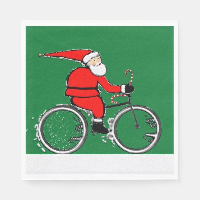Cykling jul-Julfest Pappersservett (Framsidan)