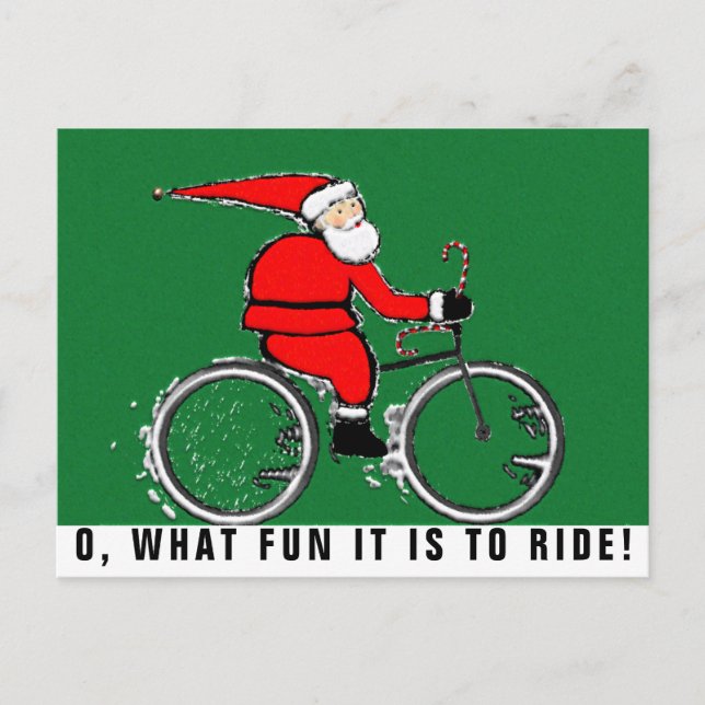 cykling julkort helg vykort (Framsida)