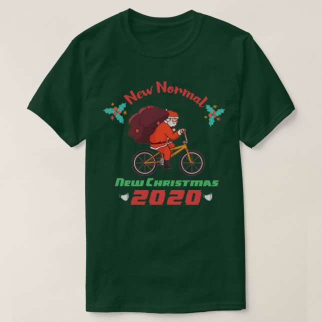 Cykling jultomten 2020 Den fantastiska julhelgen T Shirt (Design framsida)