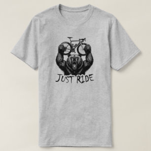 Cykling Just Ride Bear T Shirt