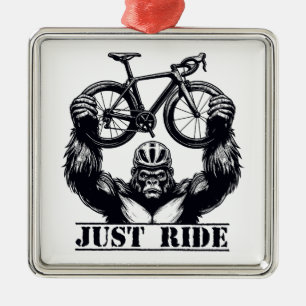 Cykling Just Ride Gorilla Julgransprydnad Metall