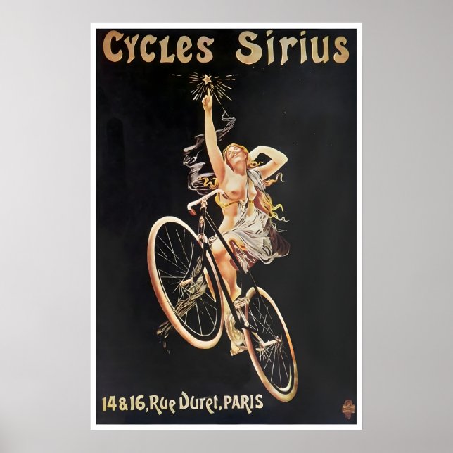 Cykling Konst Cykel Affisch Cyklar Sirius Tryck (Framsidan)