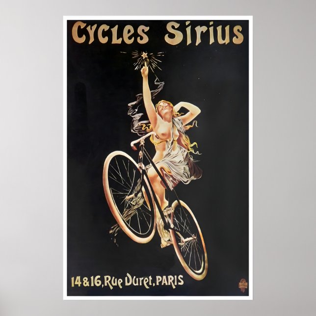 Cykling Konst Cykel Affisch Cyklar Sirius Tryck (Framsidan)