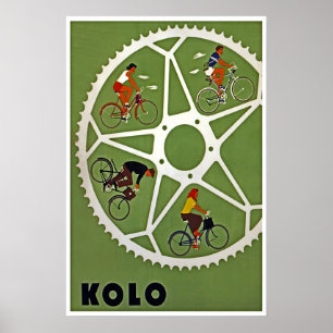 Cykling Konst Kolo Cykling Affisch Landsvägscykel