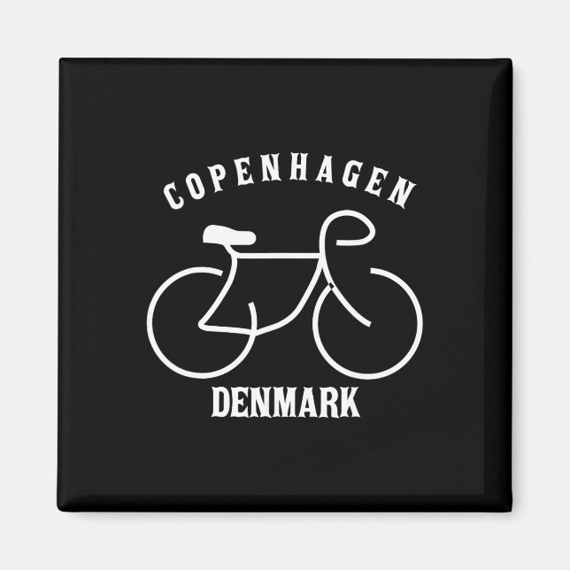 Cykling Köpenhamn Danmark Grafik  Magnet (Framsidan)