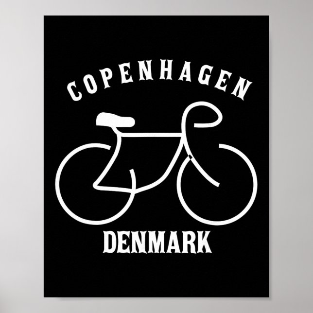 Cykling Köpenhamn Danmark Grafik  Poster (Framsidan)