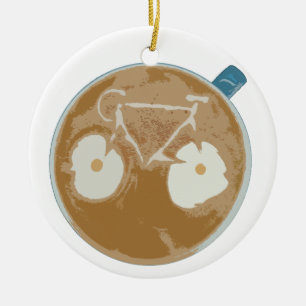 Cykling Latte Art Julgransprydnad Keramik