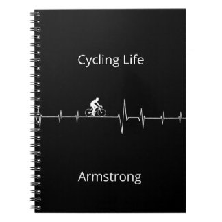 Cykling Life, anpassade med pulsslag Anteckningsbok