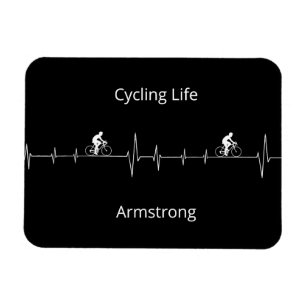Cykling Life, anpassade med pulsslag Magnet
