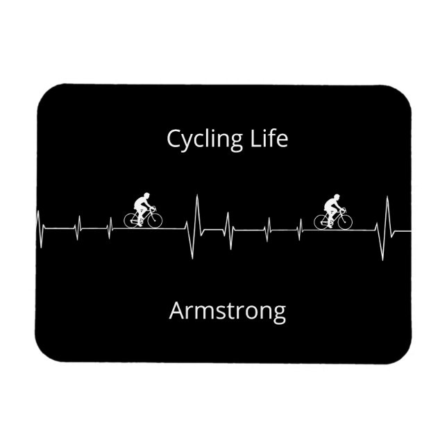 Cykling Life, anpassade med pulsslag Magnet (Horisontell)
