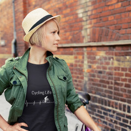Cykling Life, anpassade med pulsslag T Shirt