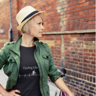 Cykling Life, anpassade med pulsslag T Shirt