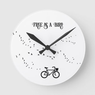 Cykling Life, fritt som fågelanpassade Rund Klocka