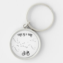 Cykling Life, fritt som fågelanpassade Rund Silverfärgad Nyckelring