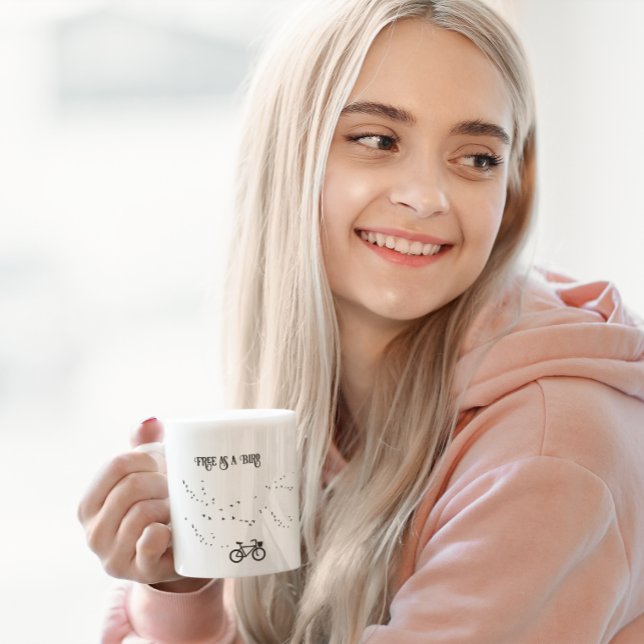 Cykling Life, fritt som fågelanpassade Två-Tonad Mugg (Skapare uppladdad)