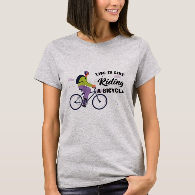 Cykling Life Graphic Design T Shirt (Framsida)