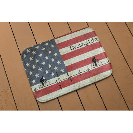 Cykling Life, Stars och stripes Badrumsmatta